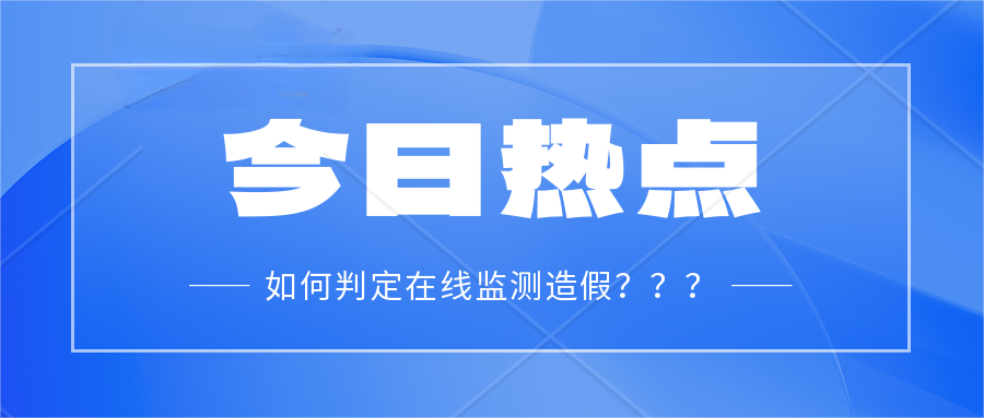 如何判定在線在線監(jiān)測造假？